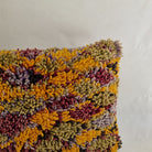 Authentic Aït Bou Ichaouen Berber Lumbar Pillow | Vintage Hand-Knotted Wool | 14" x 25" MoroccanBazzArts