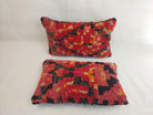 Authentic Aït Bou Ichaouen Moroccan Pillow 17x27 | Original Handmade Berber Wool Lumbar Cushion | Colorful Boho Textured Throw Pillow Cover MoroccanBazzArts